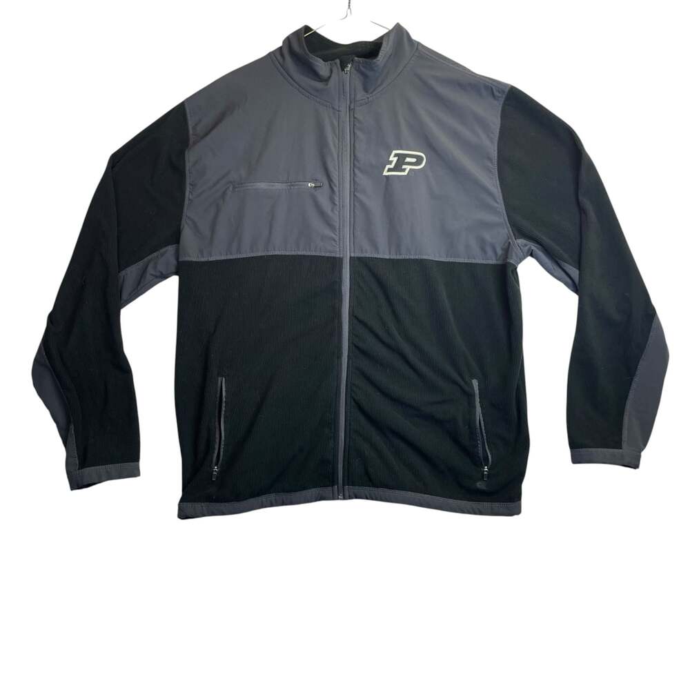Purdue Boilermakers Colosseum Full Zip Jacket Men’s XXL Black Gray